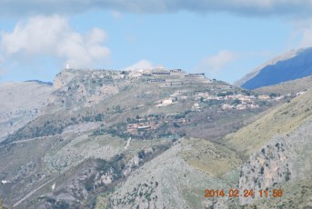 utsikt mot Cristo Redentore i San Biaggio, Maratea.
